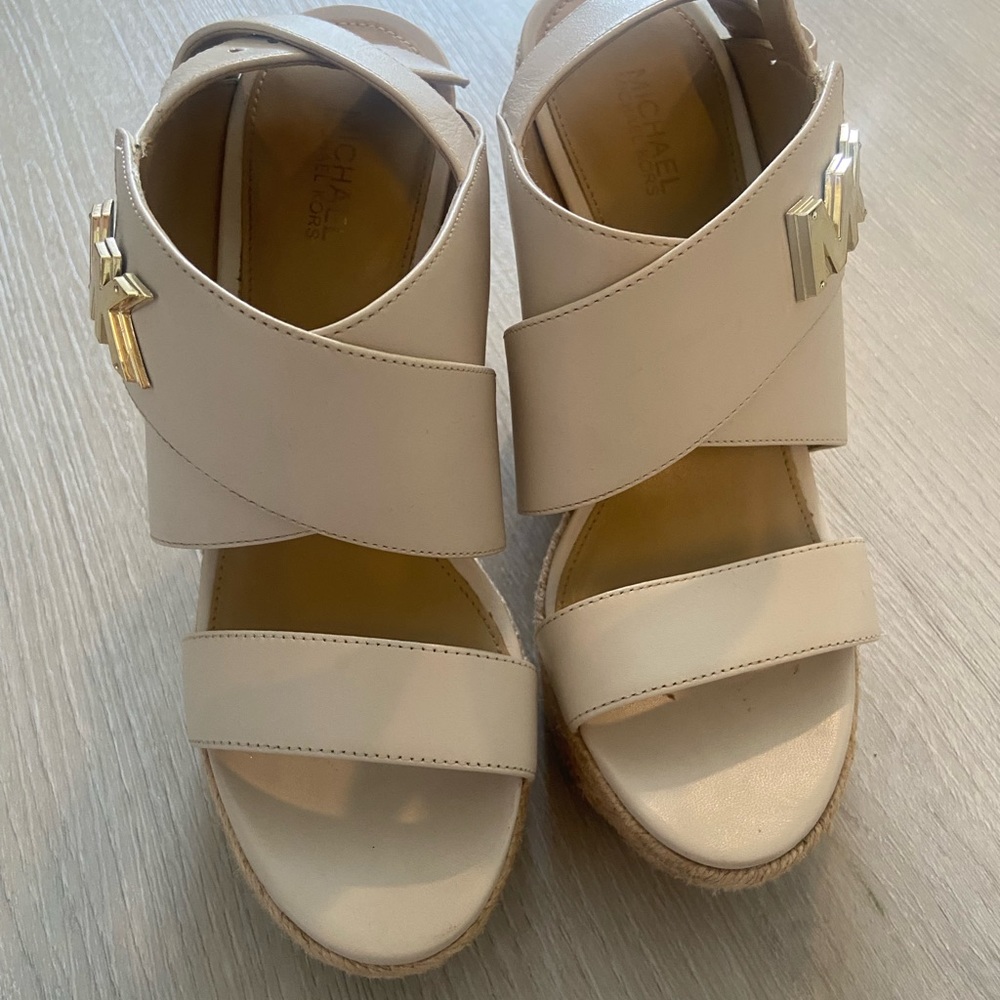 Women’s white Michael Kors wedges, size 6